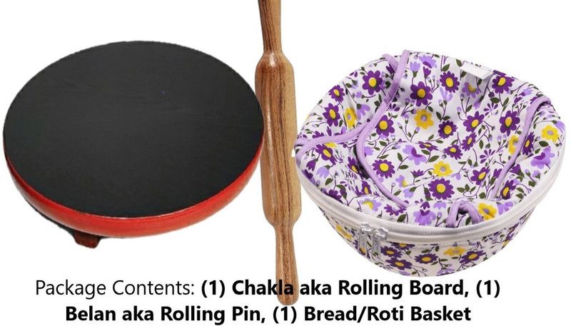 dhanak Rolling Pin & Board  (Pack of 1)