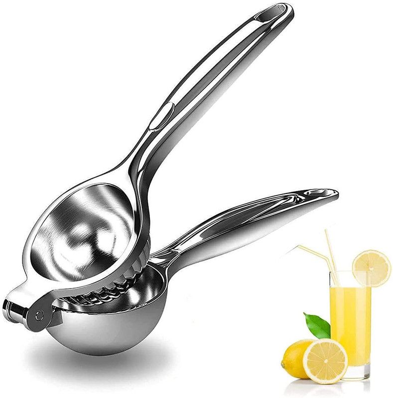 HONEYART Steel Hand Juicer S.S LEMON SQUEEZER (2 IN 1 HEAVY)  (Silver Pack of 1)