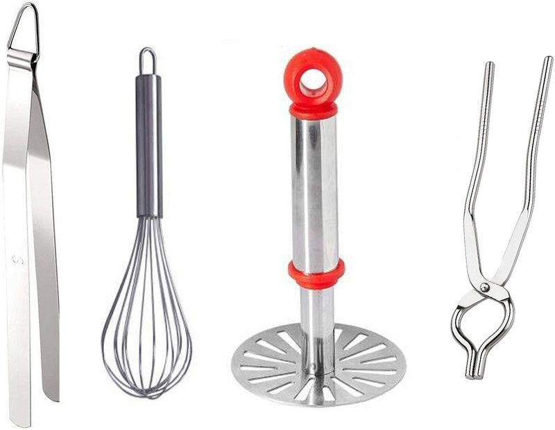 WHITEIBIS 6565855 masher, wisk , tong , sandasi Kitchen Tool Set  (Masher, Whisk, Tong)