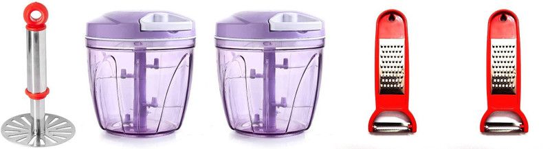 R.sons Stainless Steel Potato & Vegetable Masher | Pav Bhaji Masher 2chopper 2 peeler and grater Kitchen Tool Set  (Chopper)