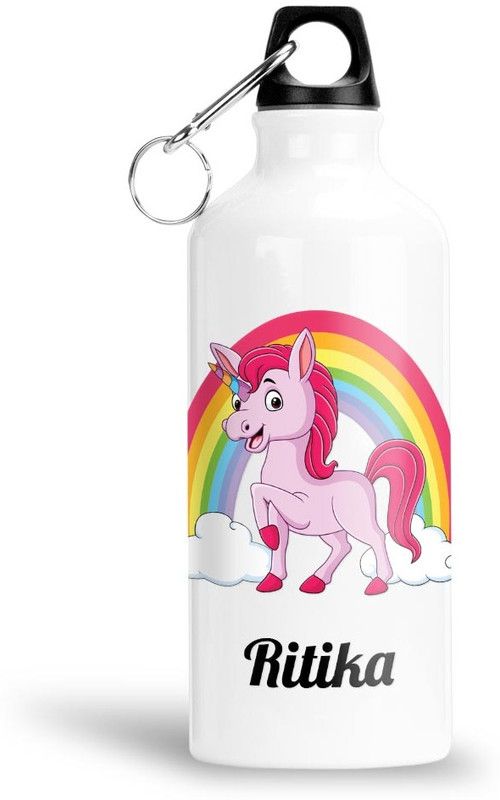 FABTODAY Rainbow Unicorn Water Bottle for Kids - Best Happy Birthday Gift, Ritika 750 ml Bottle  (Pack of 1, White, Aluminium)