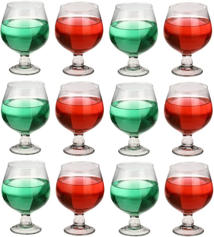 (Pack of 12) Attractive Design Stylish Drinking Glass, Home, Bar, Restaurant, Transparent, 300 Ml, Pack Of 12 Glass Set  (300 ml, Glass)