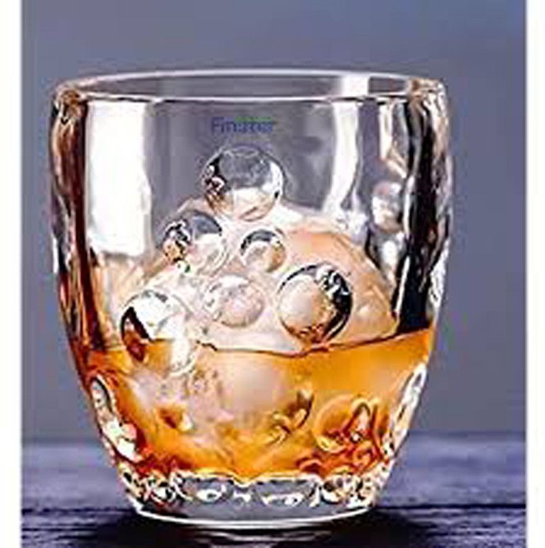 MRIYANGNI (Pack of 2) NBHR116 Glass Set Whisky Glass  (300 ml, Glass, Clear)