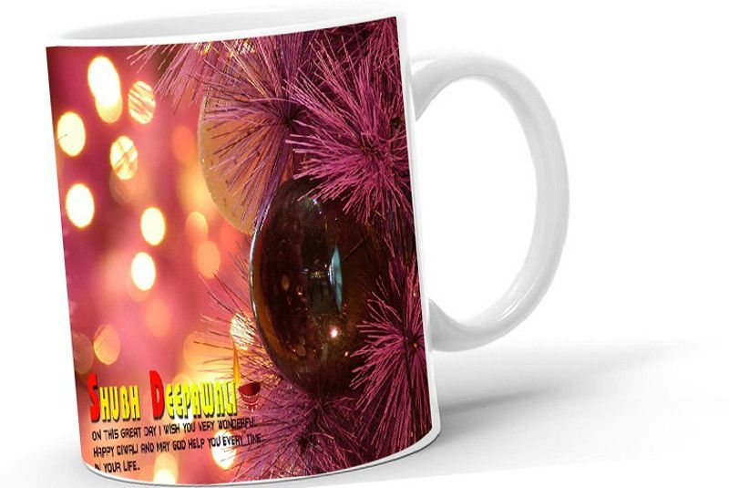 Lifedesign Happy Diwali/Deepawali - Gifting/Self Use Coffee - 2021M233 Ceramic Coffee Mug  (350 ml)