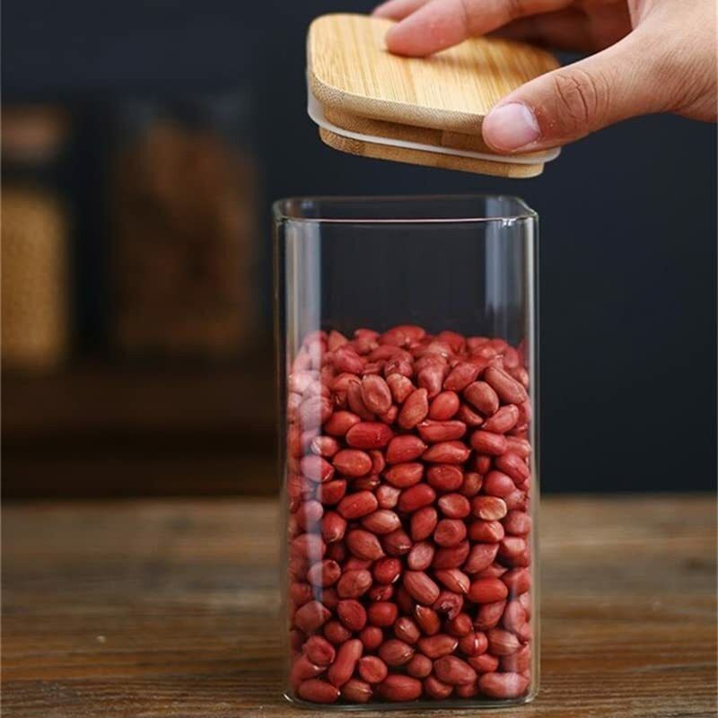 TINSUHG Glass Tea Coffee & Sugar Container - 220 ml  (Pack of 2, Clear)
