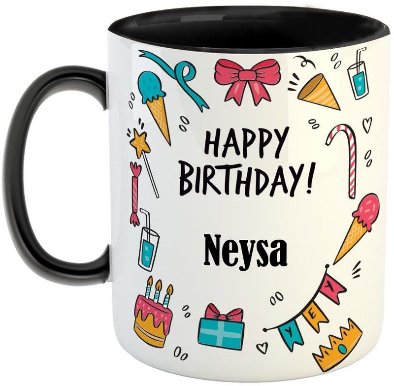 Furnish Fantasy Best Gift for Birthday, Name - Neysa Ceramic Coffee Mug  (350 ml)