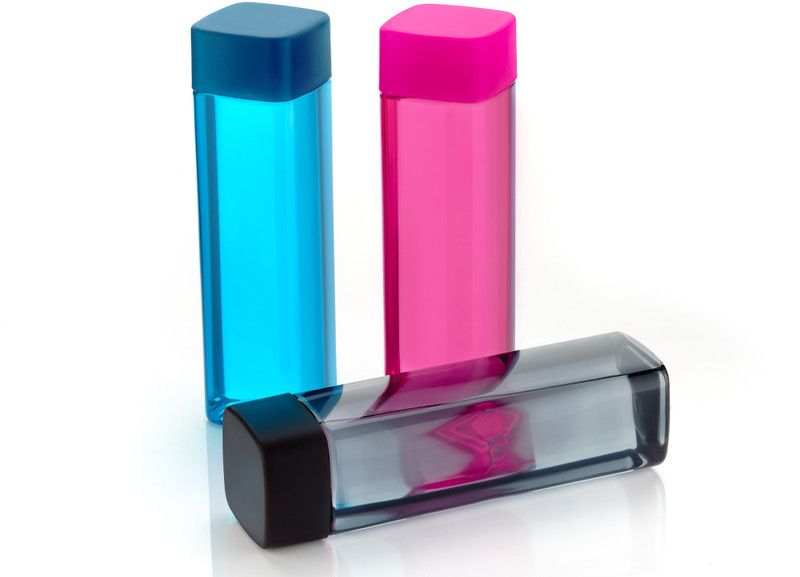 download Premium Quality Square Shape water bottle set of fridge 1000 ml Bottle 1000 ml Bottle  (Pack of 3, Multicolor, Steel)