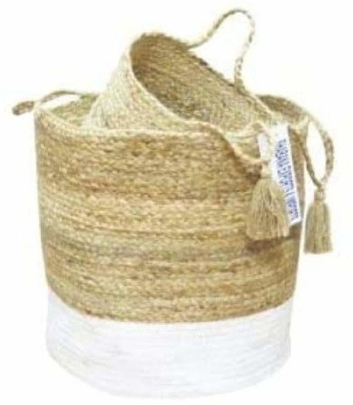 Suryansh Handloom Jute Storage Basket  (Pack of 1)