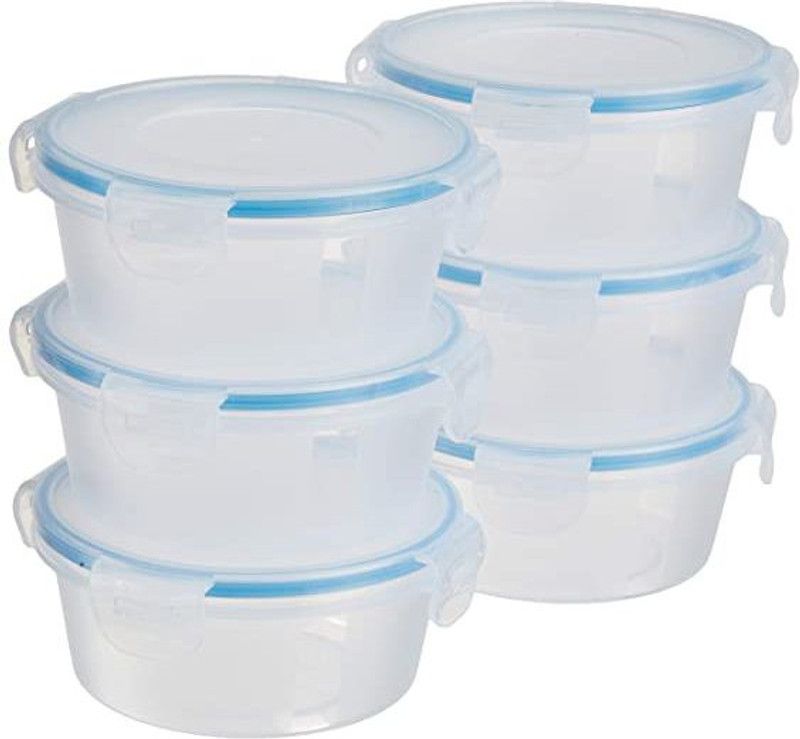 NAYASA - 600 ml Plastic Grocery Container  (Pack of 6, White)