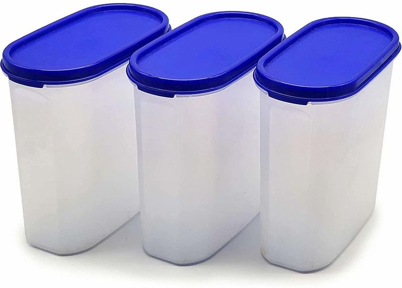MadhuramZone Plastic Grocery Container - 1200 ml  (Pack of 3, White)