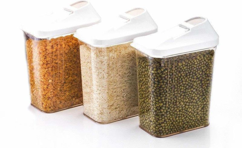 SACHI COLLECTION Plastic Cereal Dispenser - 750 ml  (Pack of 3, Multicolor)