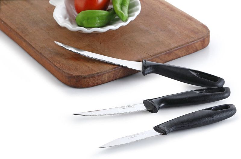 CRYSTAL 3 Stainless Steel Knife Set crystal knife set plastic handle 3 pec multicolour