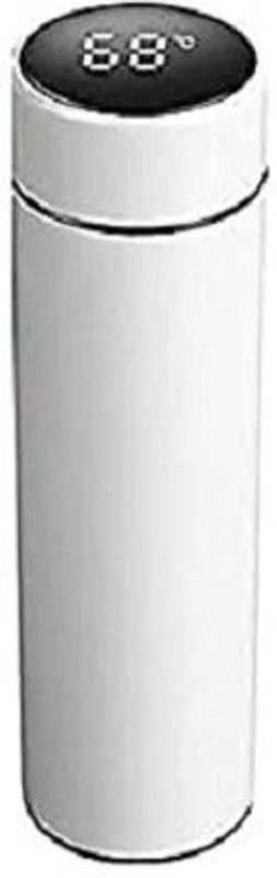 Apexify Thermos Double Stainless Steel Flask Vacuum Insulated with LED Temperature White 500 ml Bottle  (Pack of 1, White, Steel)