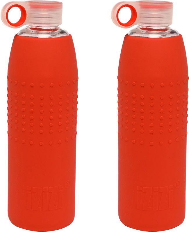 izizi izizi1LB1-Pack2 1000 ml Bottle  (Pack of 2, Red, Glass)