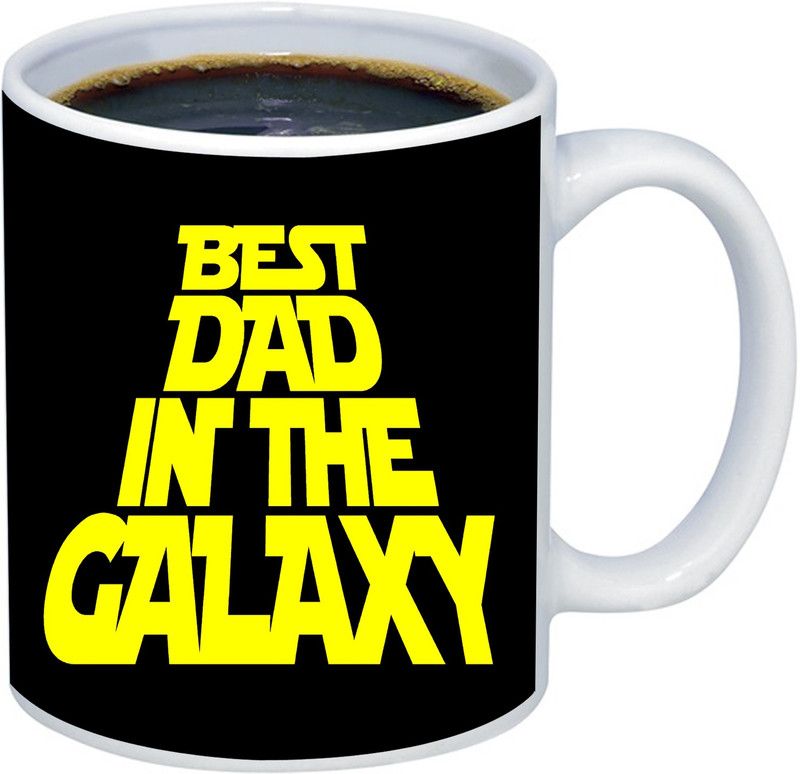 ADITI Designs gift For Happy Fathers Day Symbol designer Ceramic Coffee Mug  (325 ml)