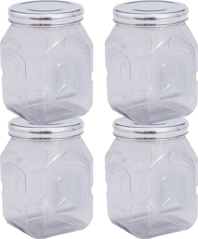 TruVeli - 2 L Plastic Grocery Container  (Pack of 4, Clear)