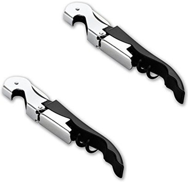 Triangle Ant ® Stainless Steel Folding Cork Screw Wine Opener Bottle Opener and Foil Cutter - Double Hinged Fulcrum-Pack Of 2 Bottle Opener  (Pack of 2)