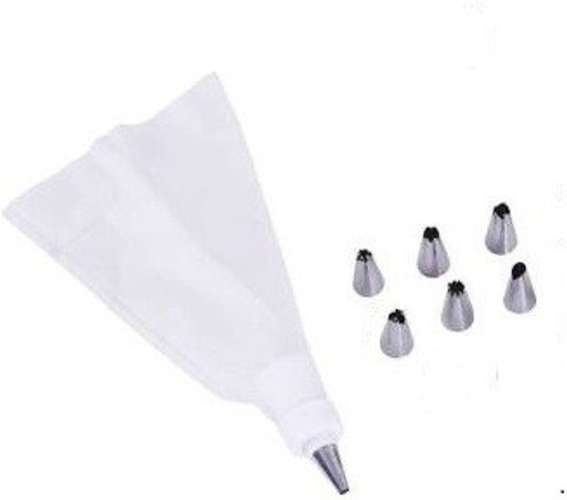MOREL REUSABLE CAKE ICING BAG WITH 6PC NOZZLE SET Kitchen Tool Set  (Baking Tools)