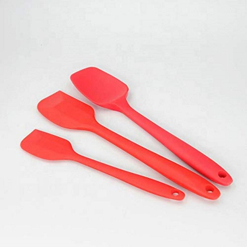 VONITY Silicone Red Spatula 3pcs. Kitchen Tool Set  (Red, Spatula, Ladle)