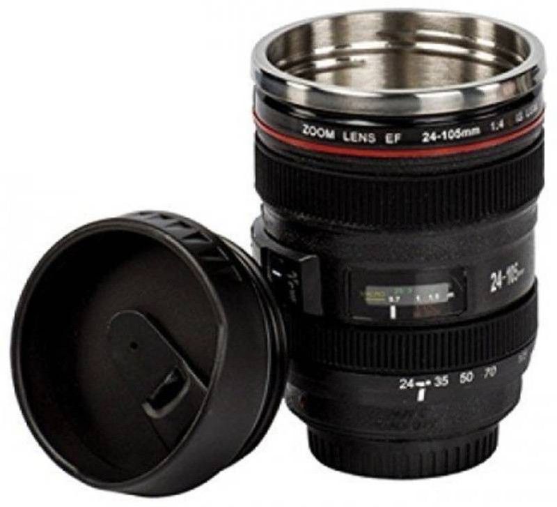BIZHIVE CAMERA MUG (Camera Lens Shape Cup Coffee Tea Stainless Steel) Stainless Steel Coffee Mug  (300 ml)