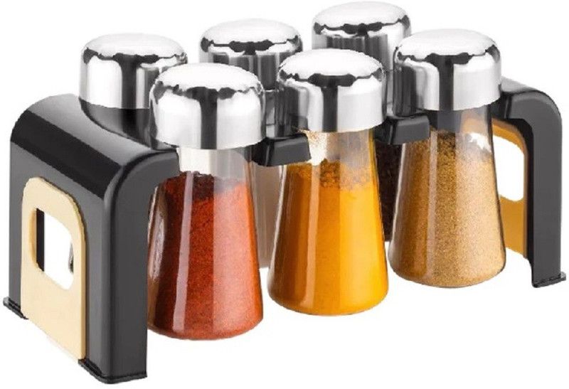 SHOPEXNOW Steel Grocery Container - 120 ml  (Pack of 6, White)