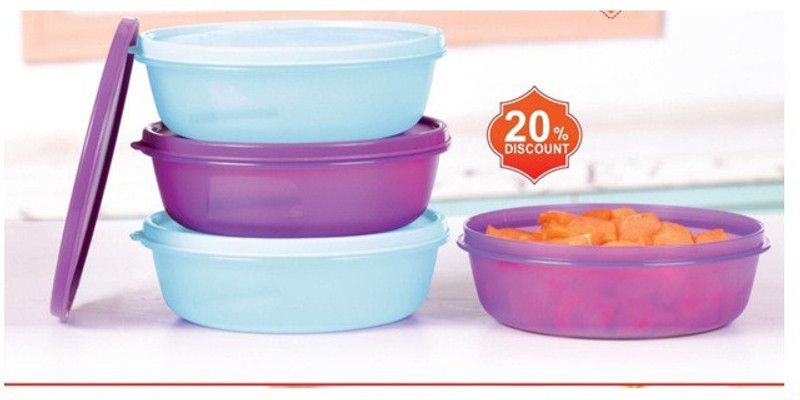 TUPPERWARE Polypropylene Utility Container - 1000 ml  (Pack of 4, Blue, Purple)
