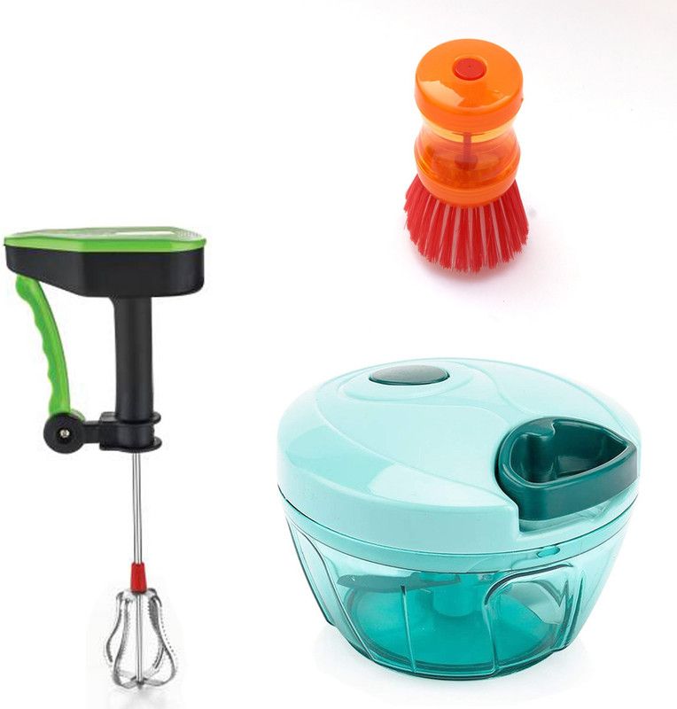 NAINA N FASHION QUICK CHOPPER, BLANDER, KITCHEN CLEAN BRUSH ORANGE-MULTIPACK3 Kitchen Tool Set  (Multicolor, Blender)