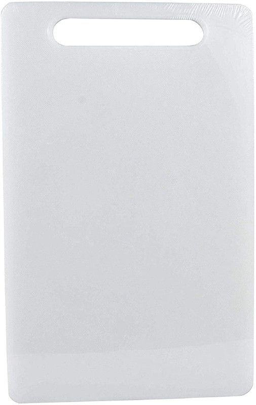 Shopixo Plastic Chopping Board For Kitchen For Fruit,Vegetable Cutting, Chopping. Plastic Cutting Board  (White Pack of 1 Dishwasher Safe)