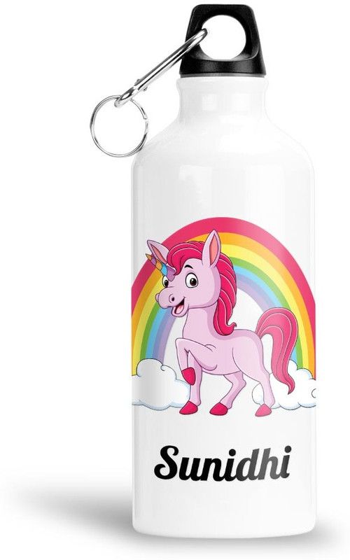 FABTODAY Rainbow Unicorn Water Bottle for Kids - Best Happy Birthday Gift, Sunidhi 750 ml Bottle  (Pack of 1, Multicolor, Aluminium)