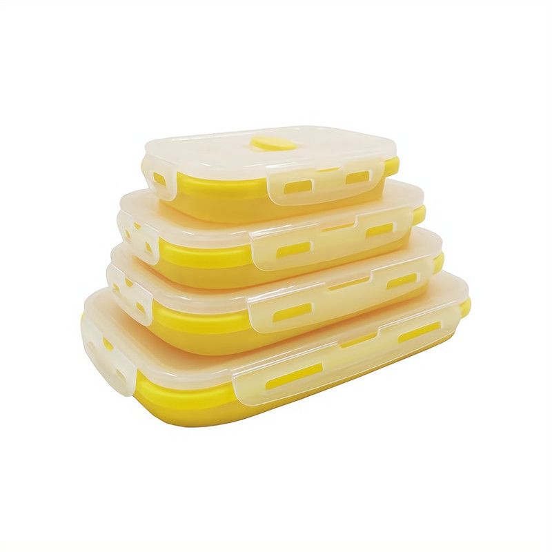 faire la cuisine - 2850 ml Silicone Utility Container  (Pack of 4, Yellow)