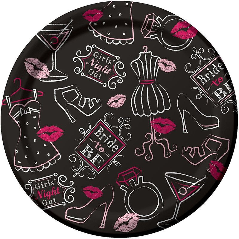 FUNCART Funcart Bridal Bash 7 inch Plates Plate  (Pack of 8)
