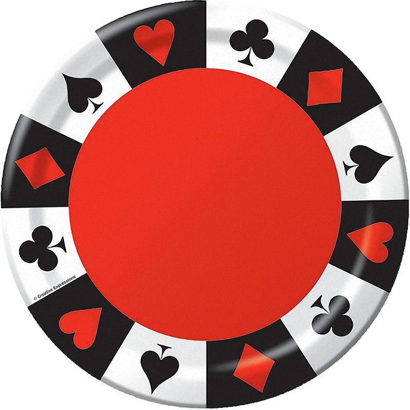 FUNCART Funcart Card Night 9 inch Plates Plate  (Pack of 8)