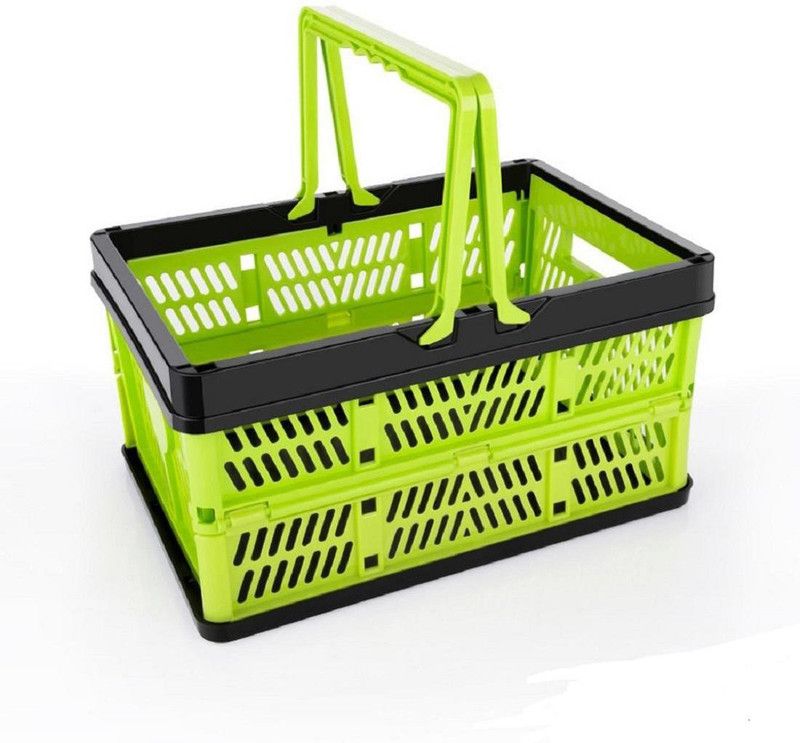 D-Lite Plastic Multipurpose Collapsible Storage Crates/Stackable Storage Container Foldable Basket Storage Basket  (Pack of 1)