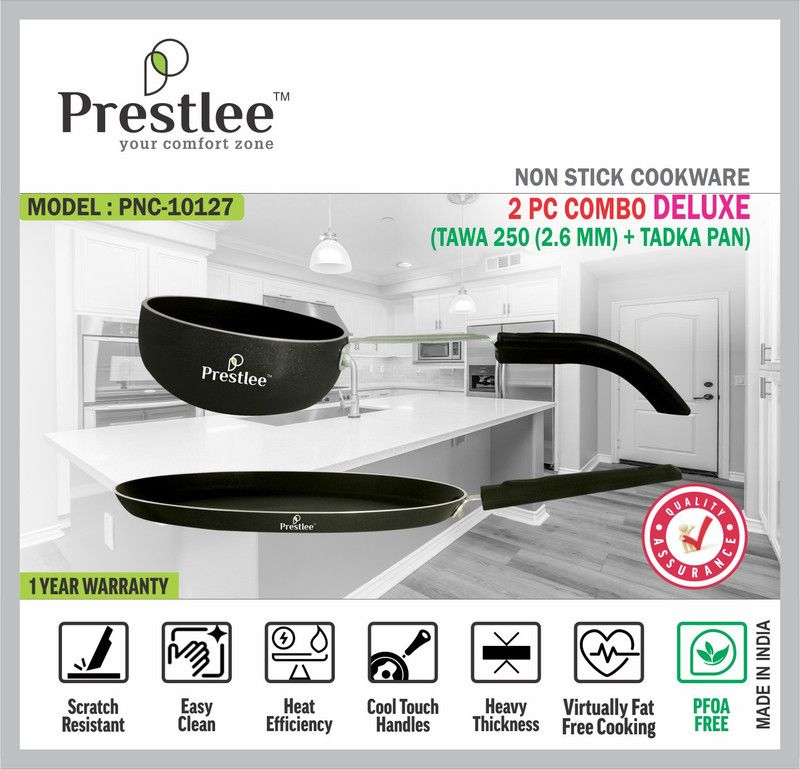 Sabari Prestlee PNC-10127 NonStick Cookware/Flat Dosa Tawa/nonstick pan/Dosa Pan Tawa 25 cm diameter  (Aluminium, Non-stick)