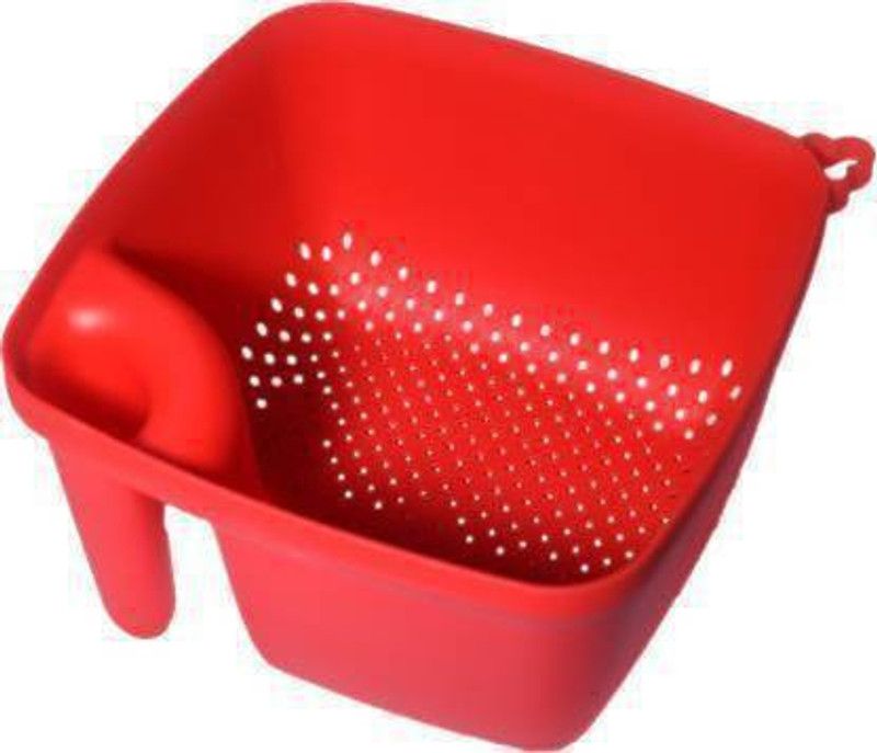 Plantjet Vegetable, Fruit, Rice Wash Plastic Washing Bowl Basket(Multicolour) Strainer  (Multicolor Pack of 2)