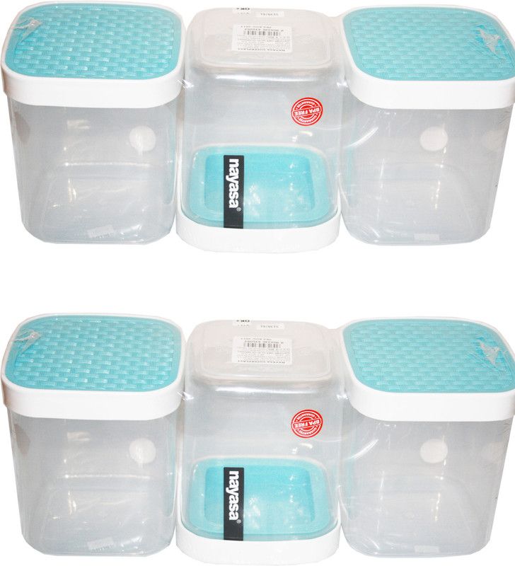 NAYASA Polypropylene Grocery Container - 1000 ml  (Pack of 2, Blue)
