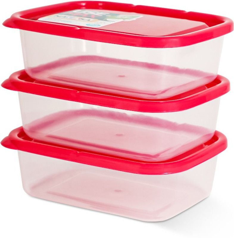 NAYASA Plastic Fridge Container - 2500 ml  (Pack of 3, Pink)