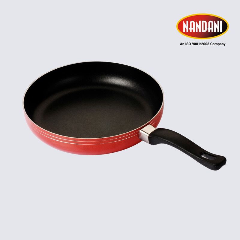 Nandani Nonstick Fry Pan with lid Fry Pan 24.6 cm diameter with Lid 1.5 L capacity  (Aluminium, Non-stick, Induction Bottom)