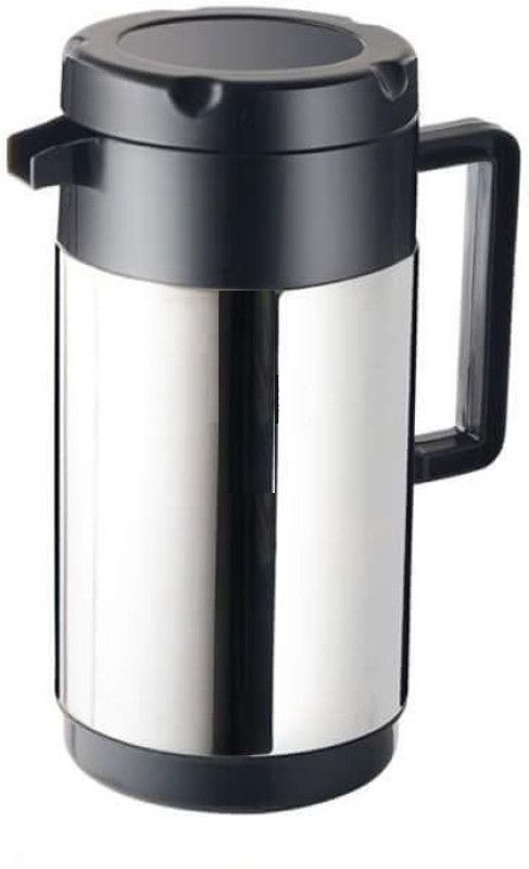 STEELFOX Stainless Steel Tea Coffee Kettle Double Walled Insulation Thermosteel Flask 800 ml Flask  (Pack of 1, Steel/Chrome, Steel)