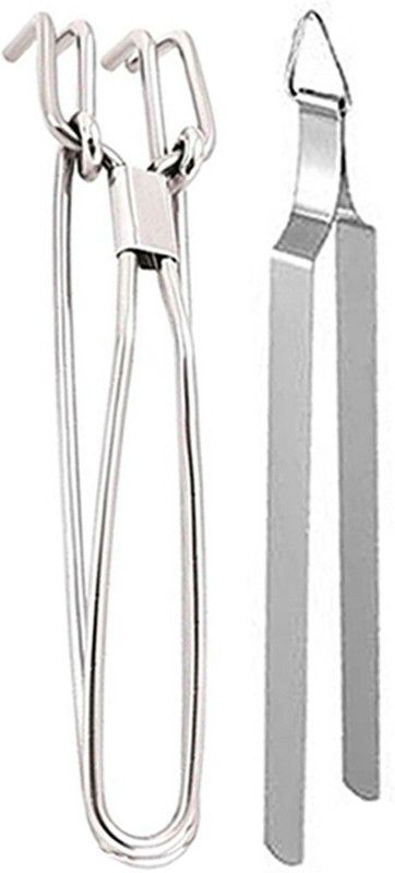 OC9 Stainless Steel Utility Pakkad & Roti Chimta / Cooking Tong For Kitchen Tool Set  (Silver, Tong)