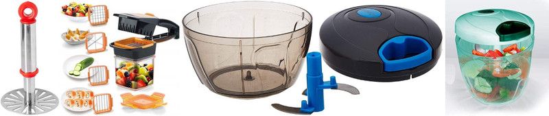 R.sons Stainless Steel Potato & Vegetable Masher | Pav Bhaji Masher 2 chopper 1 fuit chopper Kitchen Tool Set  (Chopper, Masher)
