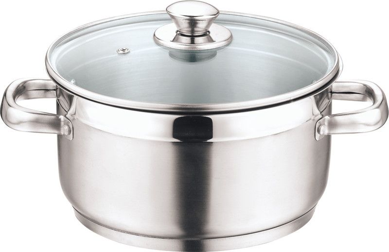 VINOD Friendly Two Tone Pot 24 cm diameter 5.2 L capacity with Lid  (Stainless Steel)