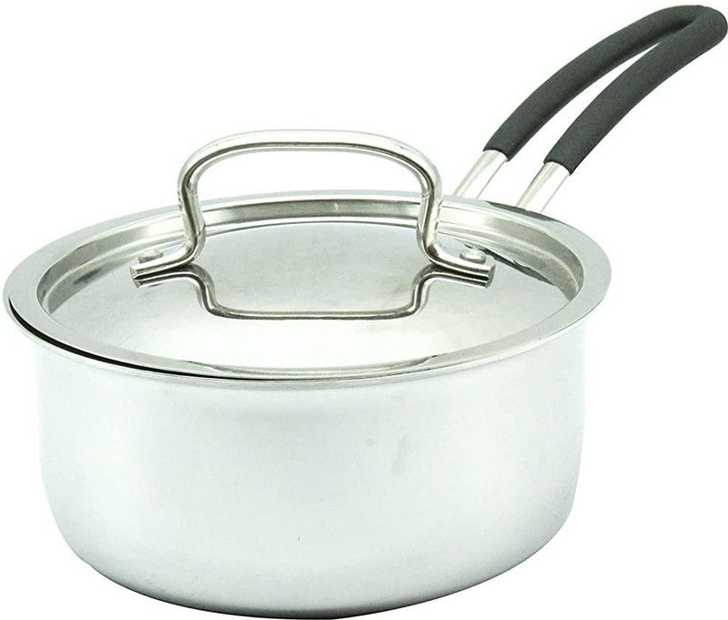 Sauce Pan 18 cm diameter with Lid 2 L capacity  (Stainless Steel, Induction Bottom)