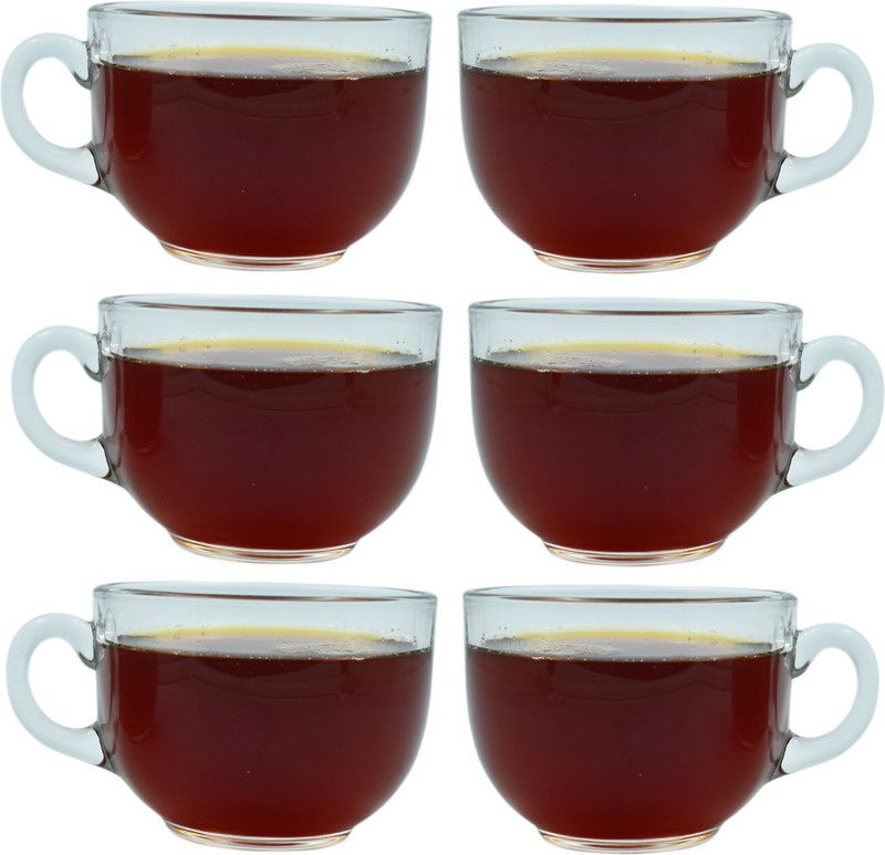 DealFly Pack of 6 Glass New Transparent Tea/Coffee Cup Set (Pack of 6)-CT-38  (Clear, Cup Set)