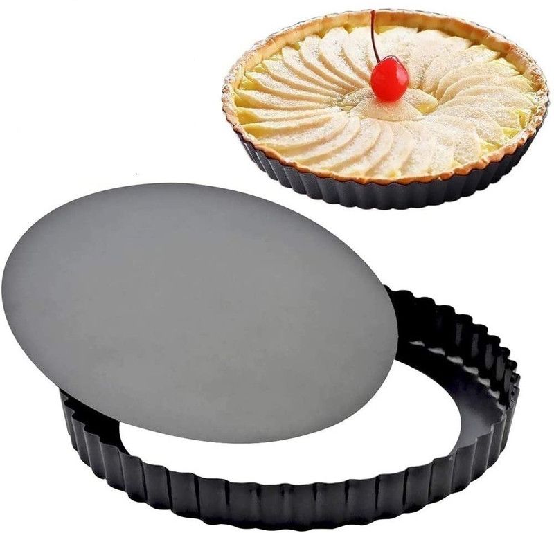 Mobfest Pizza Pie Tray Non-Stick Round Cake and Pizza Maker Plate Bakeware Baking Pan Baking Pan  (Microwave Safe)