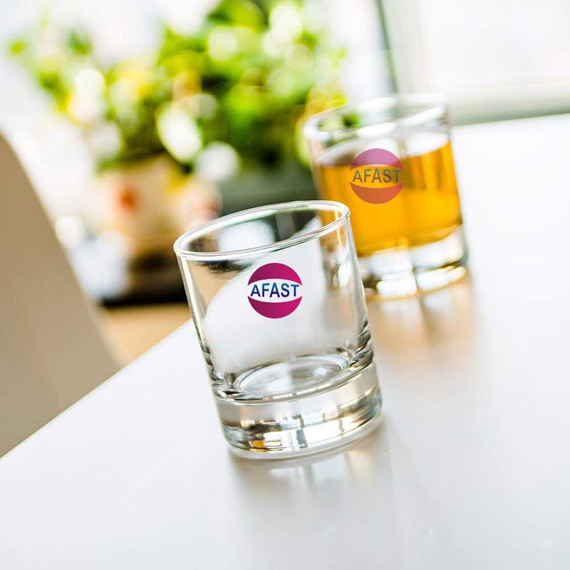 AFAST (Pack of 2) Stylish Multi-Purpose Beverage Tumbler Drinking Glass, Set Of 2, 300 ml -KT35 Glass Set Whisky Glass  (300 ml, Glass, Clear)