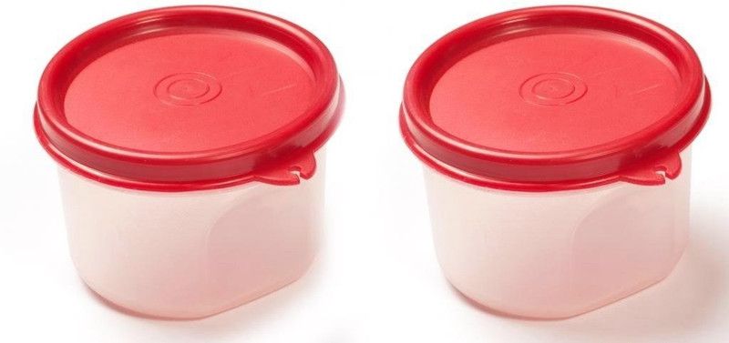 Cuttingedge (Pack Of 6, Red) INTACT Air Tight Storage Containers- PP (Polypropylene) Grocery Containers For Storage| Salt| Sugar| Spices| Chutney| Pickle| Sauces- 350 ML each - 350 ml Polypropylene Grocery Container  (Pack of 2, Red)