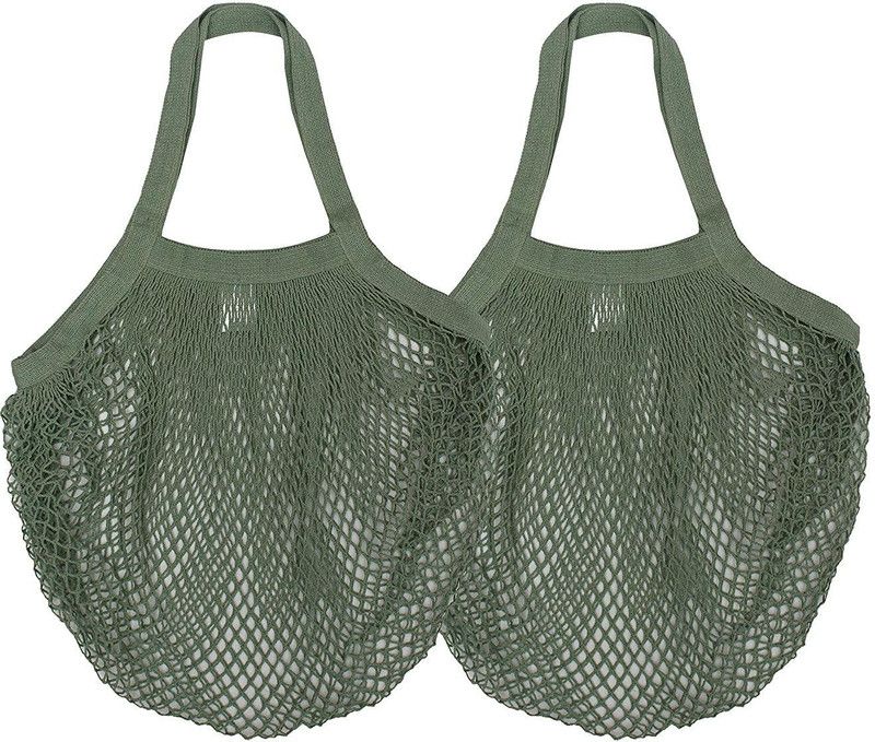 COTTON CANDY Pack of 2 Grocery Bags  (Green)