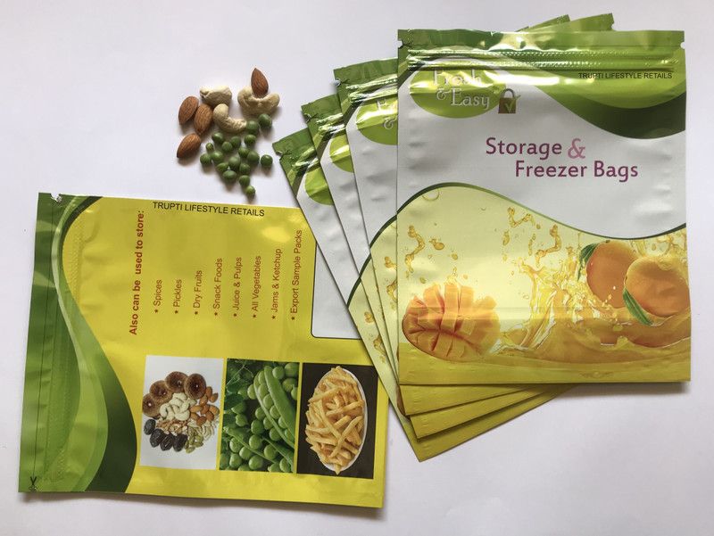 TruptiLifestyle Storage and Freezer Pouch 1 KG Plastic Storage Pouch  (Pack of 10)