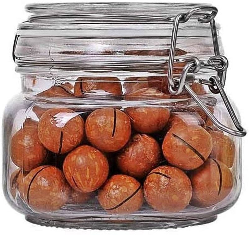 Lucacci Glass Grocery Container - 500 ml  (Clear)